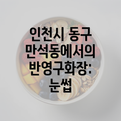 인천시 동구 만석동에서의 반영구화장: 눈썹