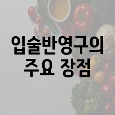 입술반영구의 주요 장점