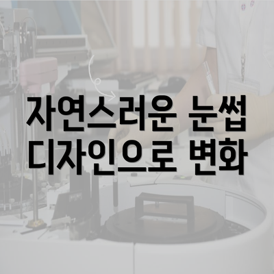 자연스러운 눈썹 디자인으로 변화