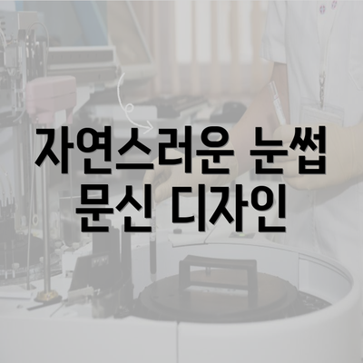 자연스러운 눈썹 문신 디자인