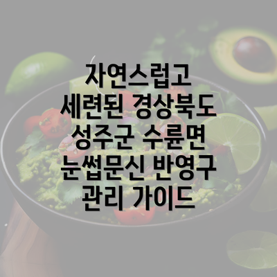 자연스럽고 세련된 경상북도 성주군 수륜면 눈썹문신 반영구 관리 가이드