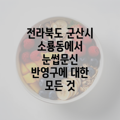 전라북도 군산시 소룡동에서 눈썹문신 반영구에 대한 모든 것