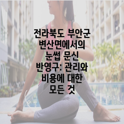 전라북도 부안군 변산면에서의 눈썹 문신 반영구: 관리와 비용에 대한 모든 것