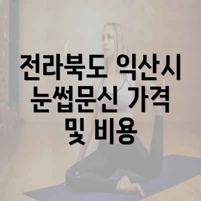 전라북도 익산시 눈썹문신 가격 및 비용