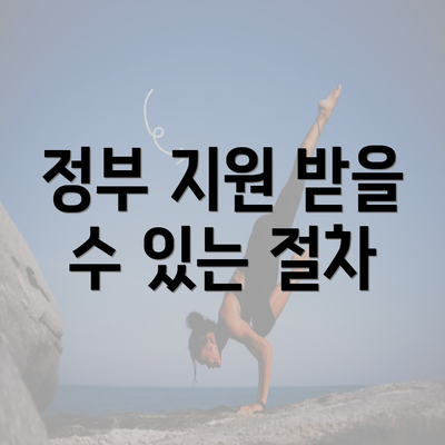 정부 지원 받을 수 있는 절차