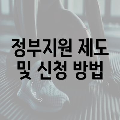 정부지원 제도 및 신청 방법