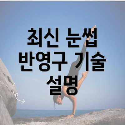 최신 눈썹 반영구 기술 설명