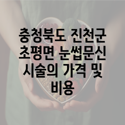 충청북도 진천군 초평면 눈썹문신 시술의 가격 및 비용