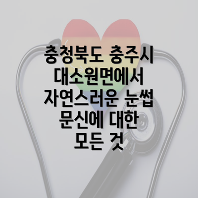 충청북도 충주시 대소원면에서 자연스러운 눈썹 문신에 대한 모든 것