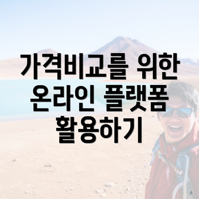 가격비교를 위한 온라인 플랫폼 활용하기