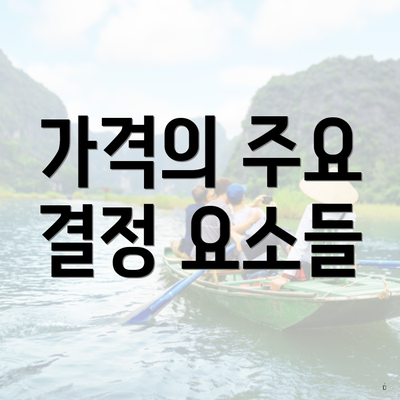 가격의 주요 결정 요소들