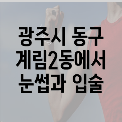 광주시 동구 계림2동에서 눈썹과 입술