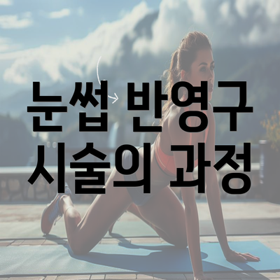 눈썹 반영구 시술의 과정