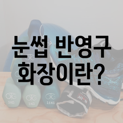 눈썹 반영구 화장이란?