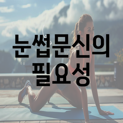 눈썹문신의 필요성