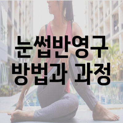 눈썹반영구 방법과 과정