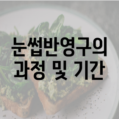 눈썹반영구의 과정 및 기간