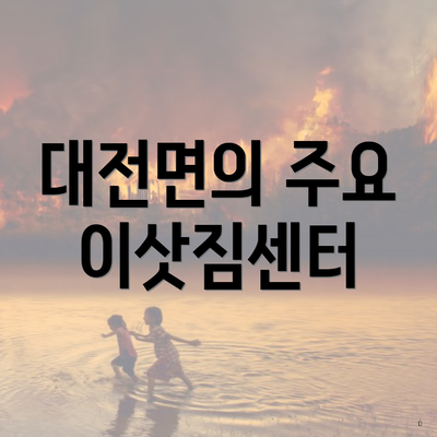 대전면의 주요 이삿짐센터