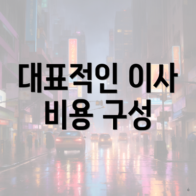 대표적인 이사 비용 구성