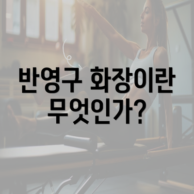 반영구 화장이란 무엇인가?