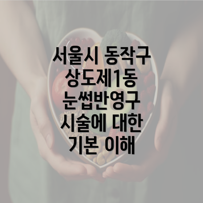 서울시 동작구 상도제1동 눈썹반영구 시술에 대한 기본 이해