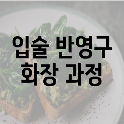 입술 반영구 화장 과정