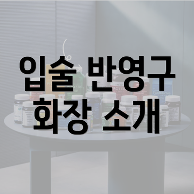 입술 반영구 화장 소개