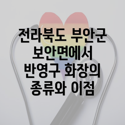 전라북도 부안군 보안면에서 반영구 화장의 종류와 이점