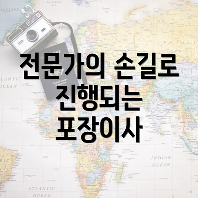 전문가의 손길로 진행되는 포장이사