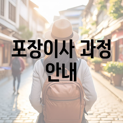 포장이사 과정 안내