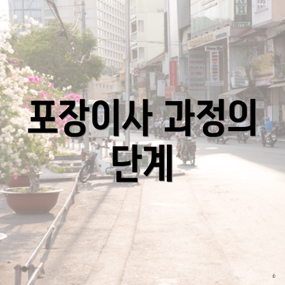 포장이사 과정의 단계