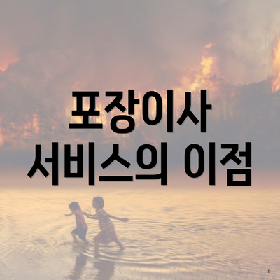 포장이사 서비스의 이점