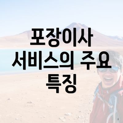 포장이사 서비스의 주요 특징