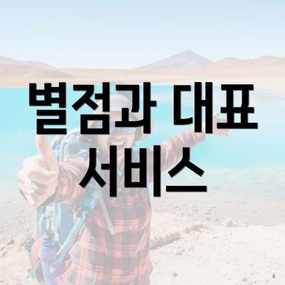 별점과 대표 서비스