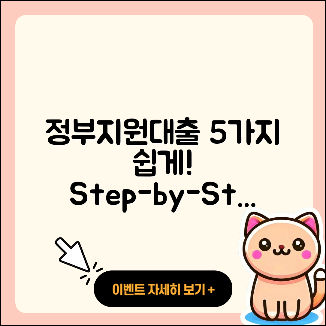 정부지원대출 방법 5가지 쉽게 알아보자